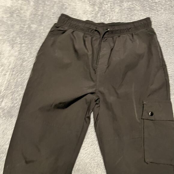 Southpole Pants Mens Large Cargo Jogger Black Utility Streetwear - Picture 2 of 9